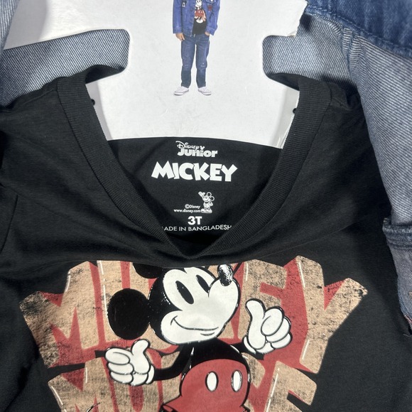 Disney Junior Mickey Size 3T Denim Jacket and Tee Set - Picture 4 of 7